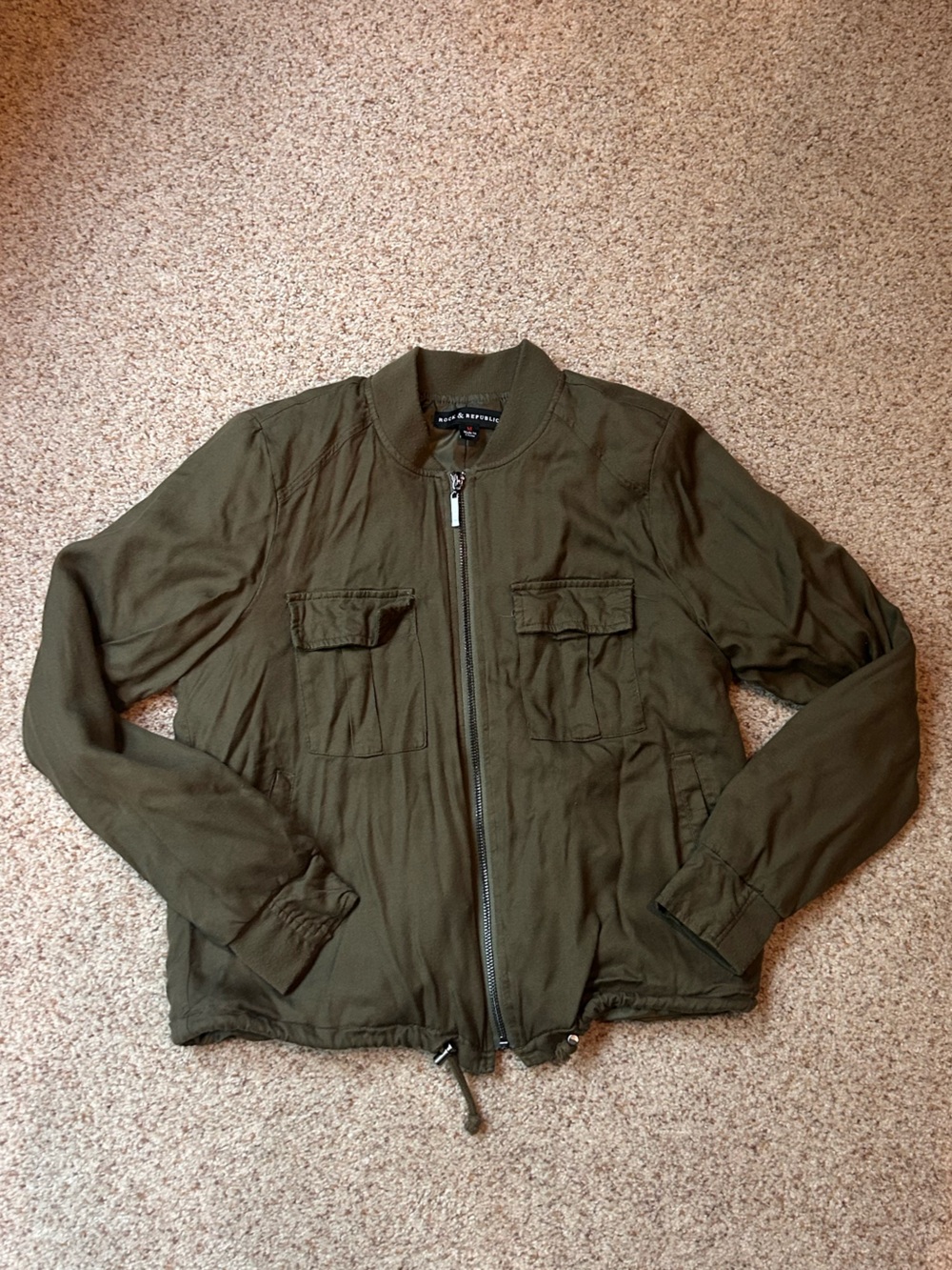 Rock & Republic Olive Green Utility Jacket - Women's